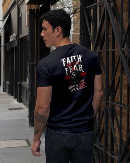 FAITH OVER FEAR - CHRISTIAN T-SHIRT - FOR MEN Virgo00 (SKU2608-76)