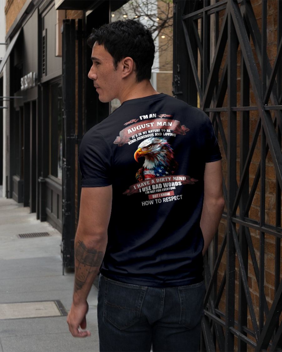 AUGUST - KNOW HOW TO RESPECT - BIRTHDAY T-SHIRT FOR MEN - Virgo08 (SKU12-311-08)