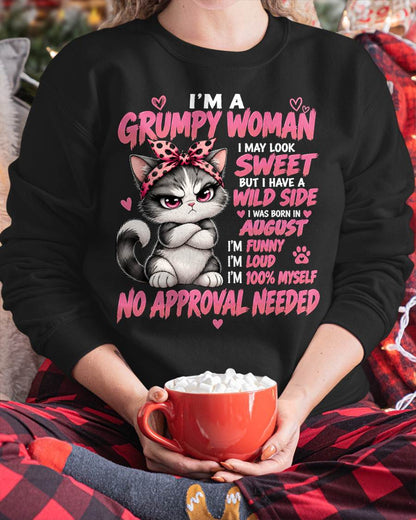 AUGUST SHIRT I'm A Grumpy Woman - For Women - Virgo08 (SKU2609-185-08)