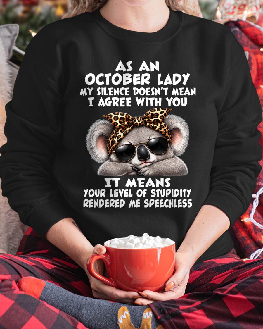 OCTOBER SHIRT As A October Lady - For Women - Virgo10 (SKU2609-113-10)