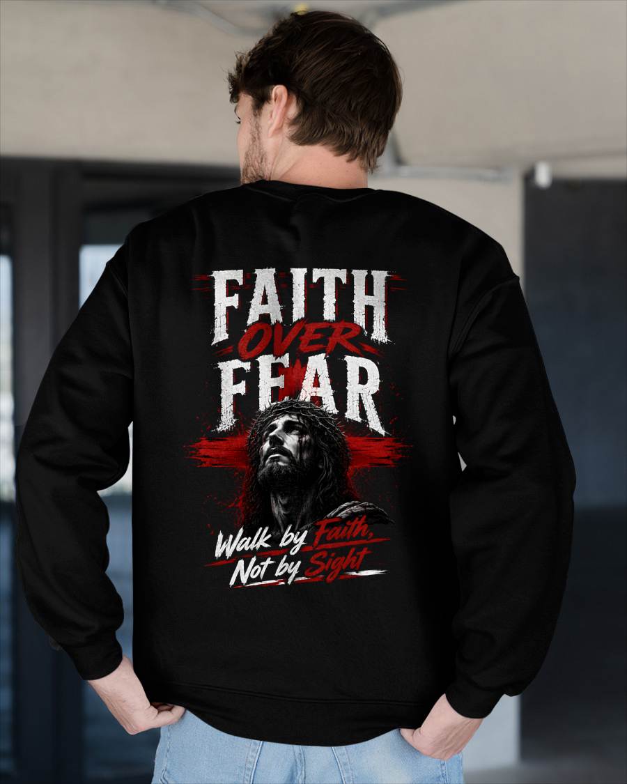 FAITH OVER FEAR - CHRISTIAN T-SHIRT - FOR MEN Virgo00 (SKU2608-76)