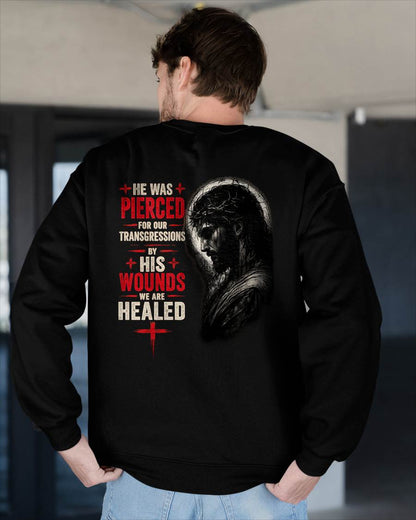 HE WAS PIERCED FOR OUR TRANSGRESSIONS  - CHRISTIAN T-SHIRT - FOR MEN Virgo00 (SKU2608-71)