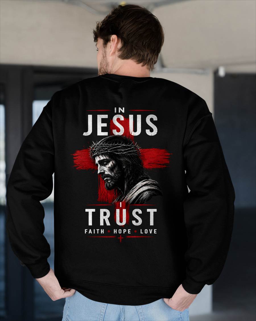 IN JESUS I TRUST Faith • Hope • Love - CHRISTIAN T-SHIRT - FOR MEN Virgo00 (SKU2608-80)