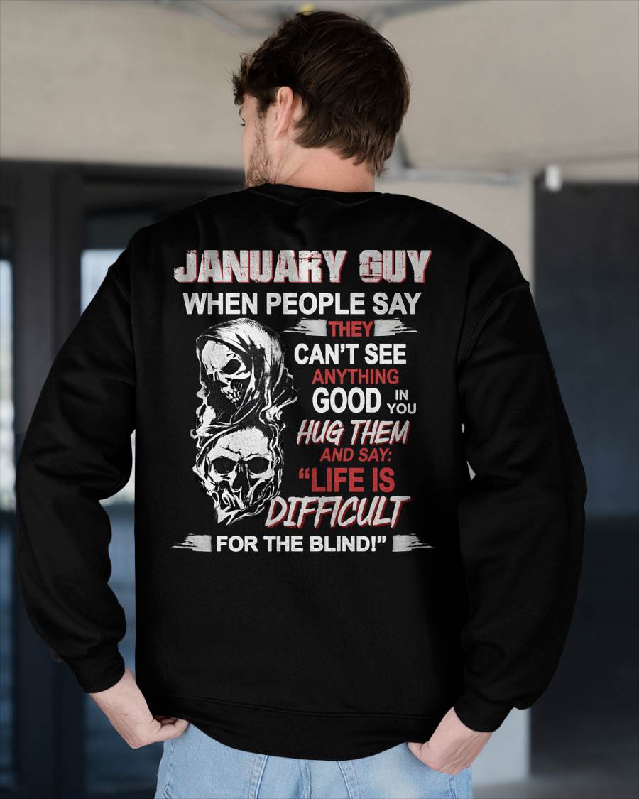 JANUARY - HUG THEM AND SAY... - BIRTHDAY T-SHIRT FOR MEN - Virgo01 (SKU12-253-01)
