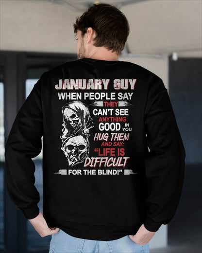 JANUARY - HUG THEM AND SAY... - BIRTHDAY T-SHIRT FOR MEN - Virgo01 (SKU12-253-01)