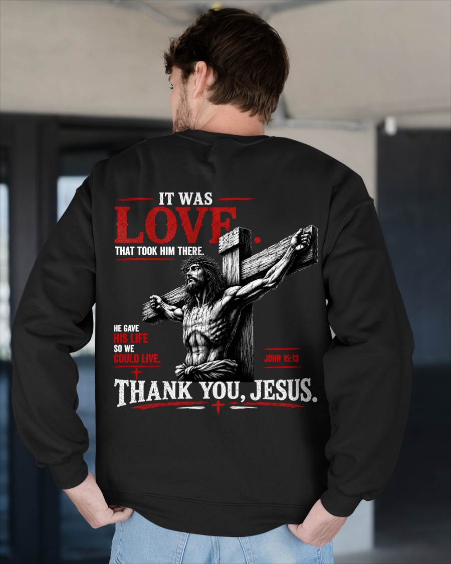 Christian T-Shirt Thank you Jesus - For Men - Virgo00 (SKU2608-29)