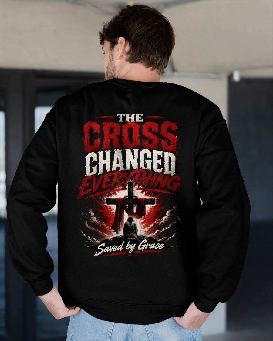 THE CROSS CHANGED EVERYTHING - CHRISTIAN T-SHIRT - FOR MEN Virgo00 (SKU2608-78)
