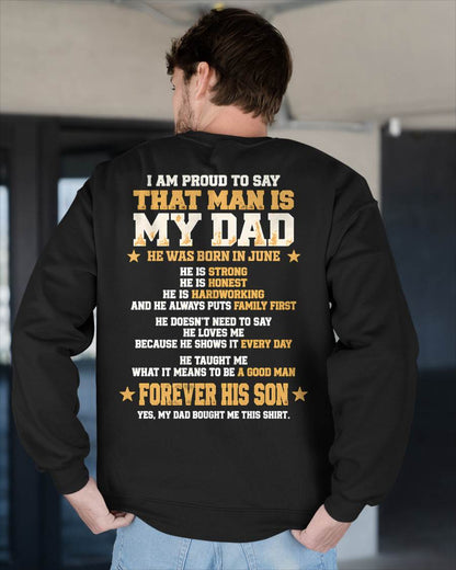JUNE SHIRT That Man Is My Dad - From Dad - To Son - Virgo06 (SKU2609-80-06)