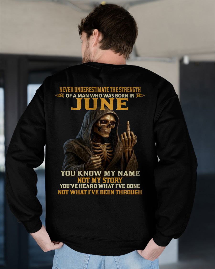 JUNE - NEVER UNDERESTIMATE - BIRTHDAY T-SHIRT FOR MEN - Virgo06 (SKU26T-01-06-06)