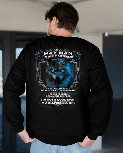 MAY - BUILT DIFFERENT - BIRTHDAY T-SHIRT FOR MEN - Virgo05 (SKU12-301-05)