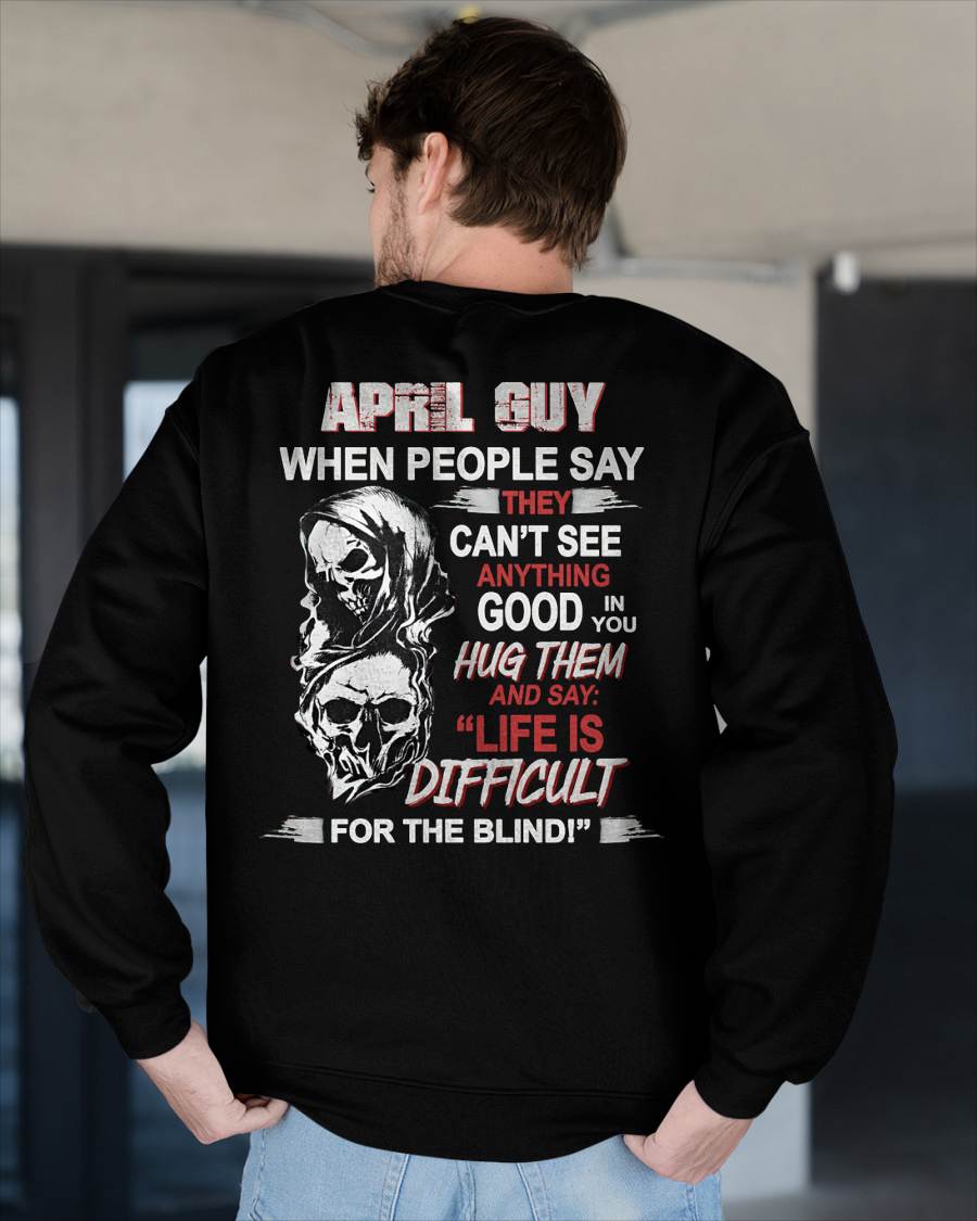 APRIL - HUG THEM AND SAY... - BIRTHDAY T-SHIRT FOR MEN - Virgo04 (SKU12-253-04)