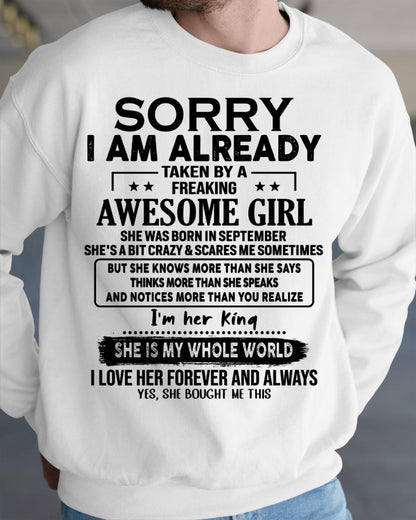 September - Awesome Girl born in September - Special gift for your boyfriend - From Wife Virgo09 (SKU.AT16)