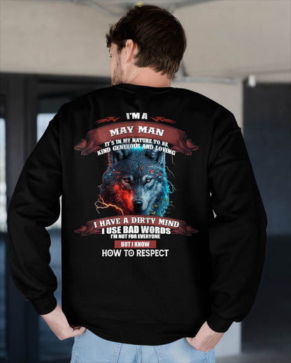 MAY - KNOW HOW TO RESPECT - BIRTHDAY T-SHIRT FOR MEN - Virgo05 (SKU12-162-05)