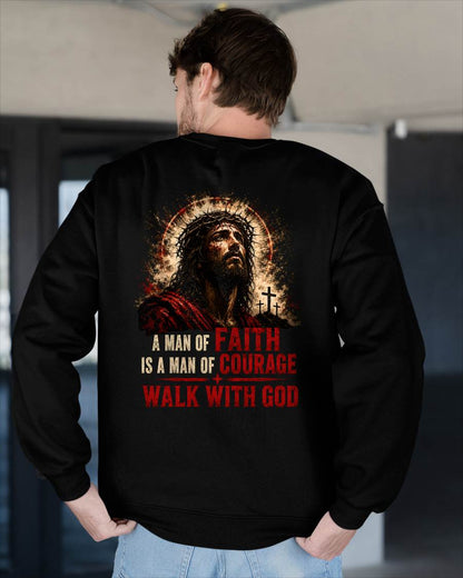 A MAN OF FAITH IS A MAN OF COURAGE  - CHRISTIAN T-SHIRT - FOR MEN Virgo00 (SKU2608-72)