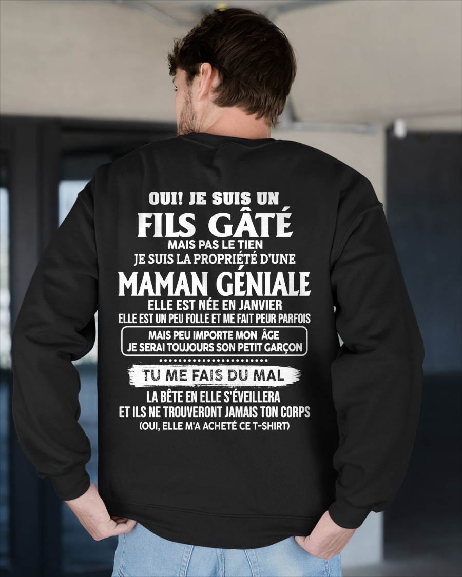 JANVIER T-SHIRT, JE SUIS UN FILS GÂTÉ - DE MAMAN À SON FILS - VIRGO01 (SKU2606-225-01)