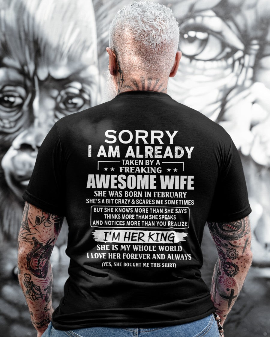 Awesome wife February - Perfect gift for husband from wife - Virgo02 (SKU68-79-02)