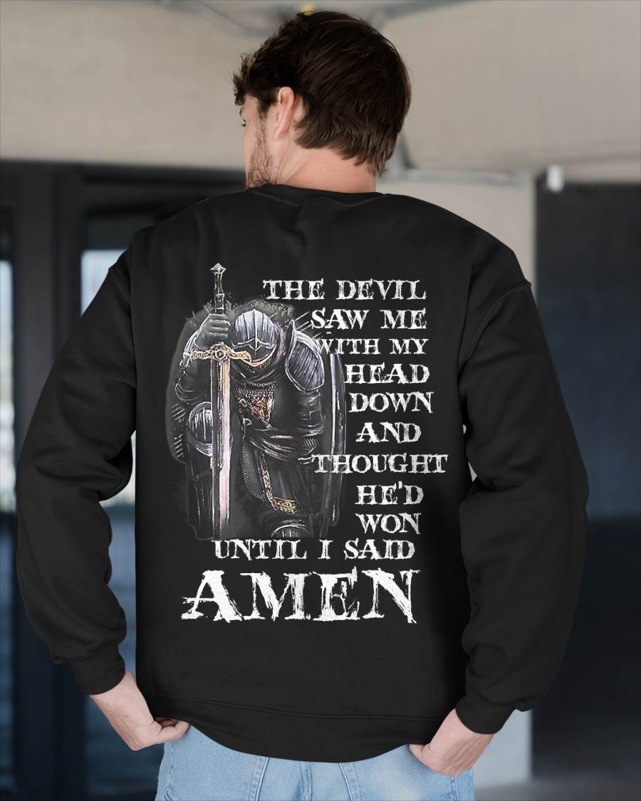 The Devil Saw Me with My Head Down and Thought He'd Won Mens T-Shirt- For Men - Virgo00 (SKU2807-NI-09)