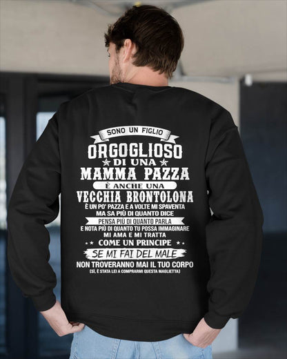 SHIRT, ORGOGLIOSO DI UNA MAMMA PAZZA – DALLA MAMMA AL FIGLIO – VIRGO00 (SKU2606-204-00)
