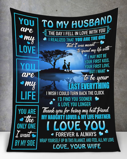 To My Husband Blanket – A Love That Feels Like Home From Wife (SKU2603-230)