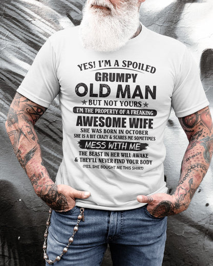 Awesome wife October - Perfect gift for your husband from wife  - Virgo10 (SKU96-68-10)