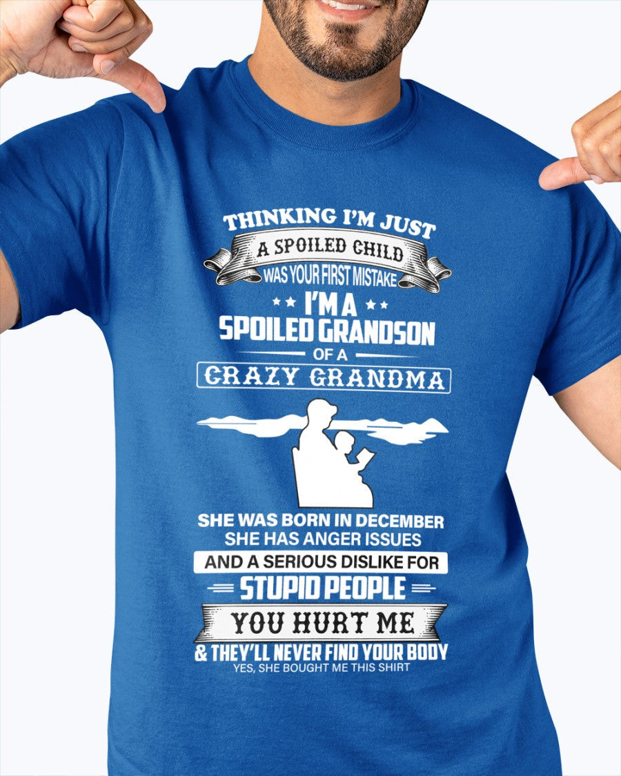 Spoiled by Grandma Shirt December Edition – From Grandma to Grandson virgo12 (SKU-GMS2-12)