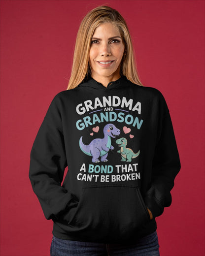 GRANDMA AND GRANDSON A BOND THAT CAN'T BE BROKEN DINOSAUR UNISEX T-SHIRT virgo00 (SKU-GMS4)