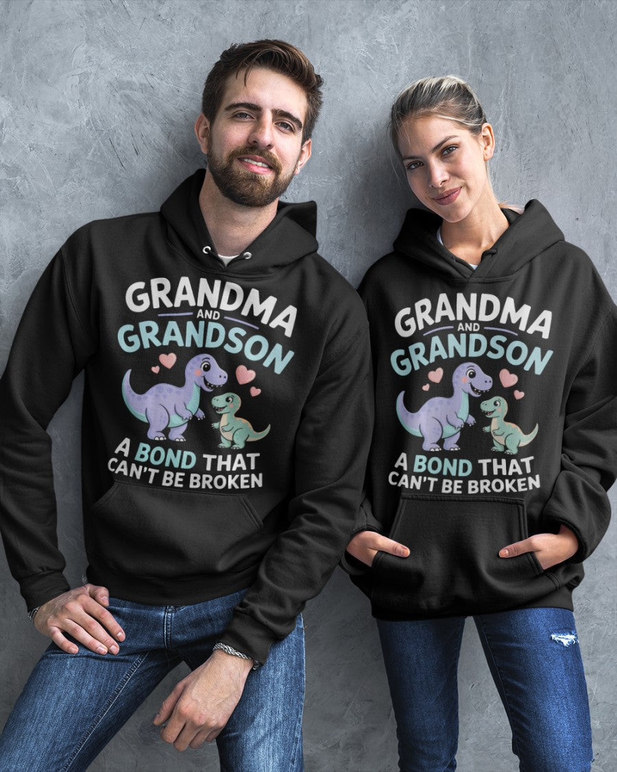 GRANDMA AND GRANDSON A BOND THAT CAN'T BE BROKEN DINOSAUR UNISEX T-SHIRT virgo00 (SKU-GMS4)