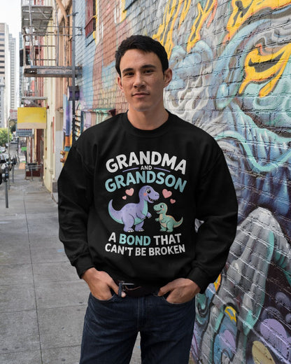 GRANDMA AND GRANDSON A BOND THAT CAN'T BE BROKEN DINOSAUR UNISEX T-SHIRT virgo00 (SKU-GMS4)