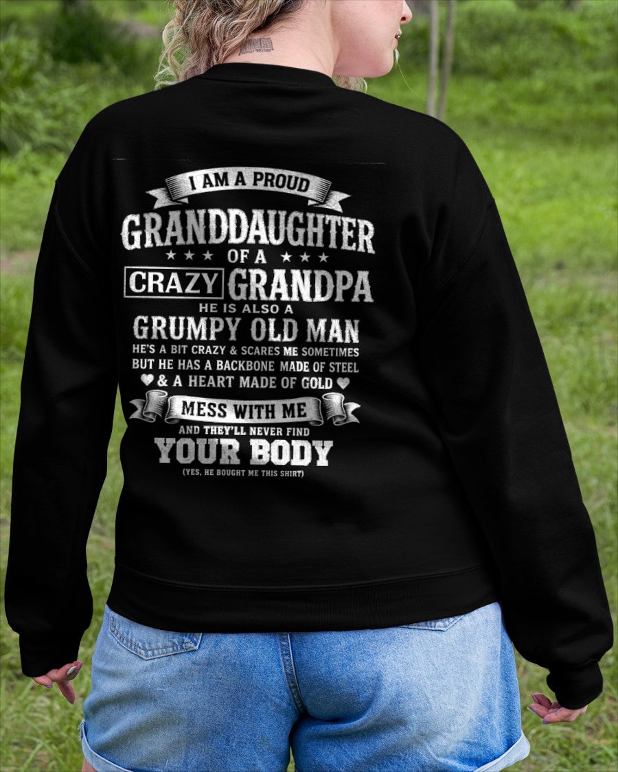 virgo00 - I AM A PROUD GRANDDAUGHTER OF A CRAZY GRANDPA - Birthday Gift From Grandpa - (SKU2606-67-00)