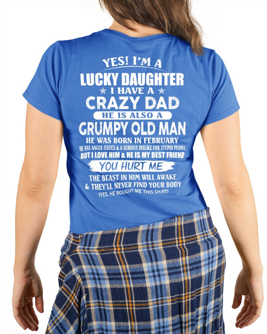 February - Awesome Grumpy Old Dad - Special gift for your daughter From Dad - Virgo02 (SKU10-50-02)