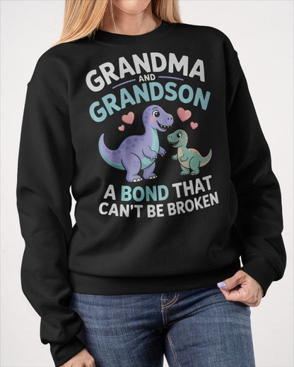 GRANDMA AND GRANDSON A BOND THAT CAN'T BE BROKEN DINOSAUR UNISEX T-SHIRT virgo00 (SKU-GMS4)