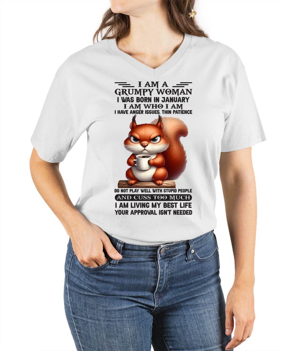 I AM A GRUMPY WOMAN, I WAS BORN IN JANUARY - Virgo01 - FMA (SKU09-07-01)
