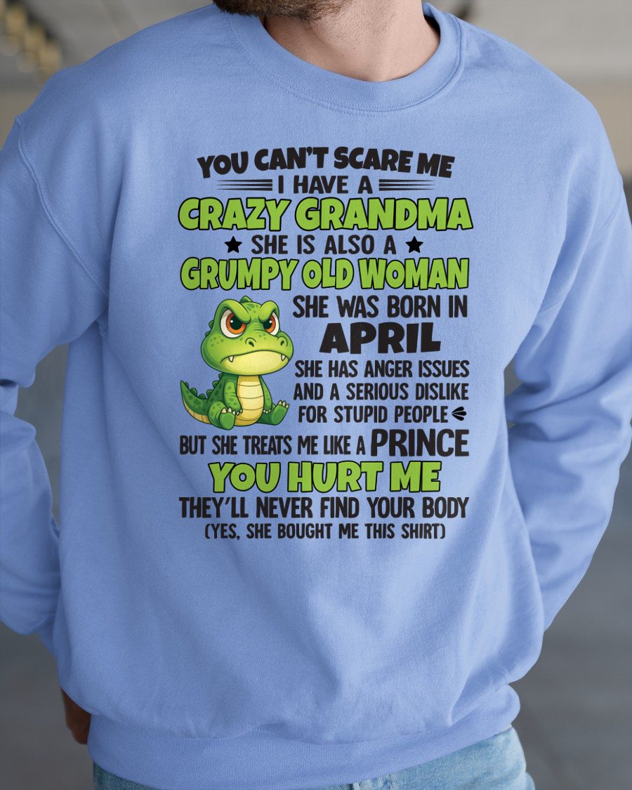 APRIL - YOU CAN'T SCARE ME - FOR GRANDSON - GIFT FROM GRANDMA - virgo04 (SKU09-85-04)