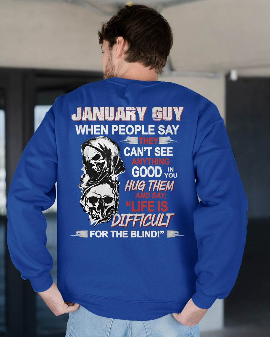JANUARY - HUG THEM AND SAY... - BIRTHDAY T-SHIRT FOR MEN - Virgo01 (SKU12-253-01)