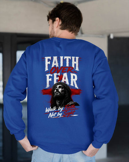FAITH OVER FEAR - CHRISTIAN T-SHIRT - FOR MEN Virgo00 (SKU2608-76)