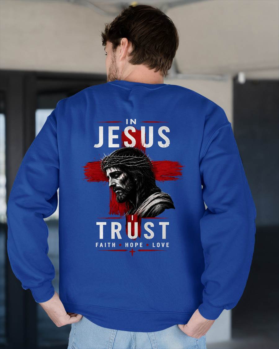 IN JESUS I TRUST Faith • Hope • Love - CHRISTIAN T-SHIRT - FOR MEN Virgo00 (SKU2608-80)