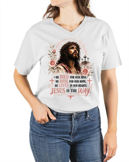 Christian T-Shirt Jesus is the way - For Women - Virgo00 (SKU2608-10)