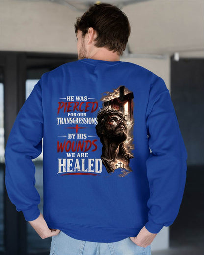 HE WAS PIERCED FOR OUR TRANSGRESSIONS  - CHRISTIAN T-SHIRT - FOR MEN Virgo00 (SKU2608-70)