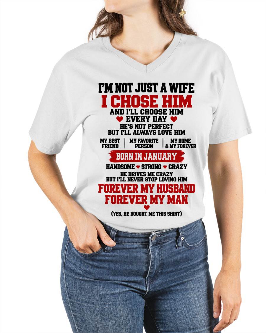 JANUARY SHIRT I'M NOT JUST A WIFE - FROM HUSBAND - TO MY WIFE - Virgo01 (SKU2609-78-01)