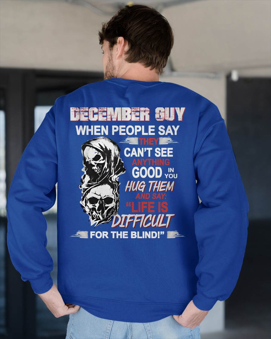 DECEMBER -  HUG THEM AND SAY... - BIRTHDAY T-SHIRT FOR MEN - Virgo12 (SKU12-253-12)