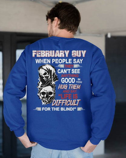 FEBRUARY - HUG THEM AND SAY... - BIRTHDAY T-SHIRT FOR MEN - Virgo02 (SKU12-253-02)