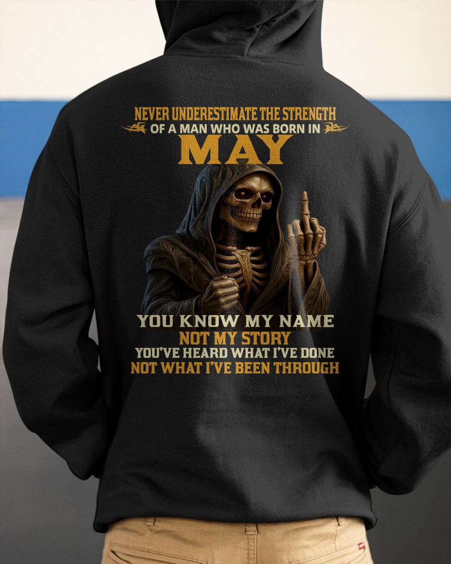 MAY - NEVER UNDERESTIMATE - BIRTHDAY T-SHIRT FOR MEN - Virgo05 (SKU26T-01-06-05)