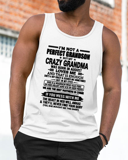 AUGUST SHIRT, I’M NOT A PERFECT GRANDSON-FROM GRANDMA TO GRANDSON-VIRGO08 (SKU2607-13-08)