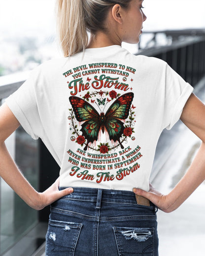 The Devil Whispered to Her – I Am the Storm September Woman Shirt - Virgo09 FMA (SKU10-72-09)