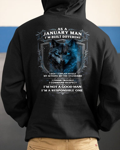 JANUARY - BUILT DIFFERENT - BIRTHDAY T-SHIRT FOR MEN - Virgo01 (SKU12-301-01)