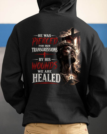 HE WAS PIERCED FOR OUR TRANSGRESSIONS  - CHRISTIAN T-SHIRT - FOR MEN Virgo00 (SKU2608-70)