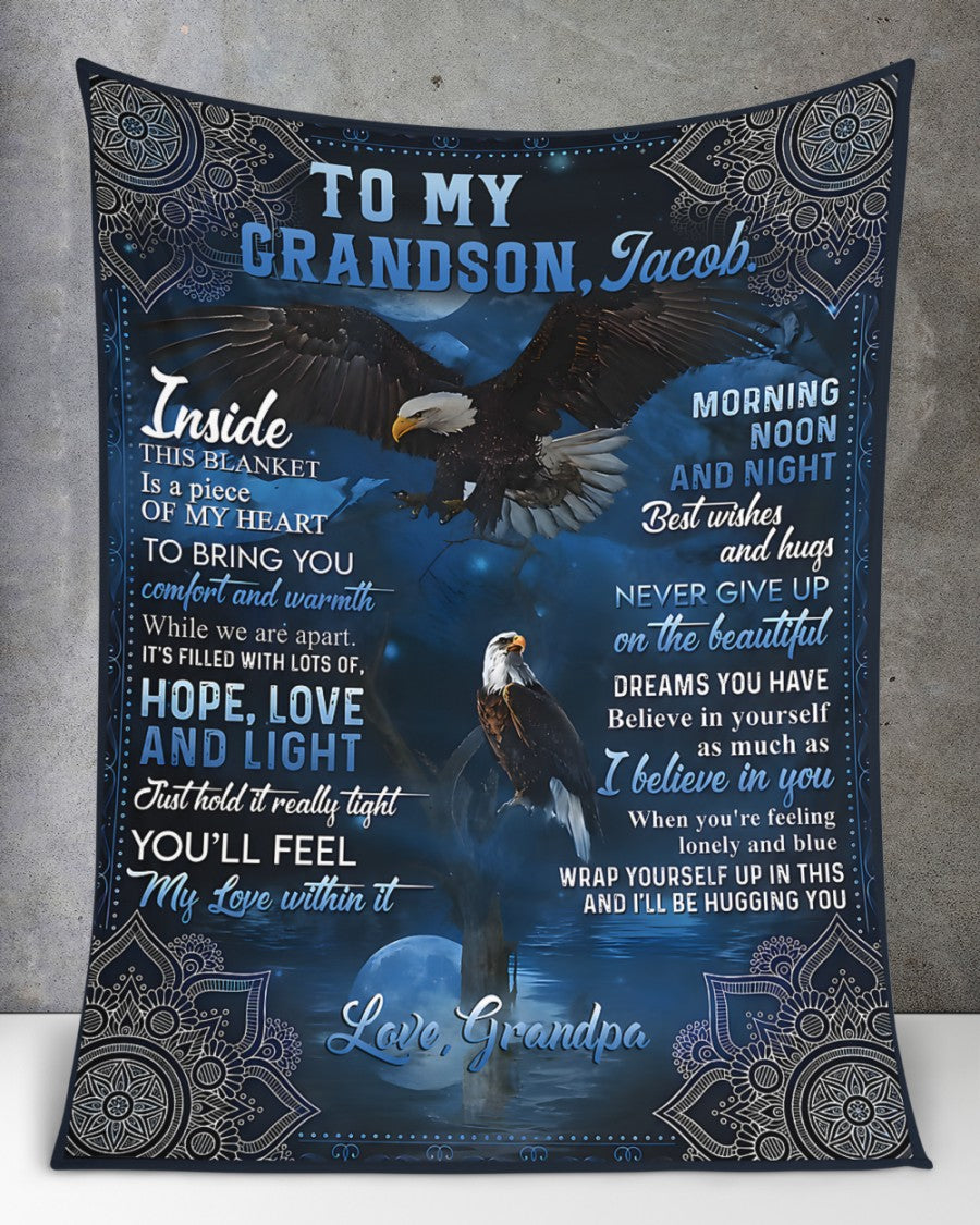 BLANKET FOR GRANDSON – COMFORT & WARMTH GIFT FROM GRANDPA (SKU2607-216)