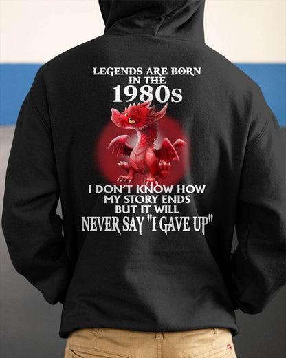 1980s - NEVER SAY GIVE UP - BIRTHDAY T-SHIRT FOR MEN - Virgo00 (SKU12-163-1980)