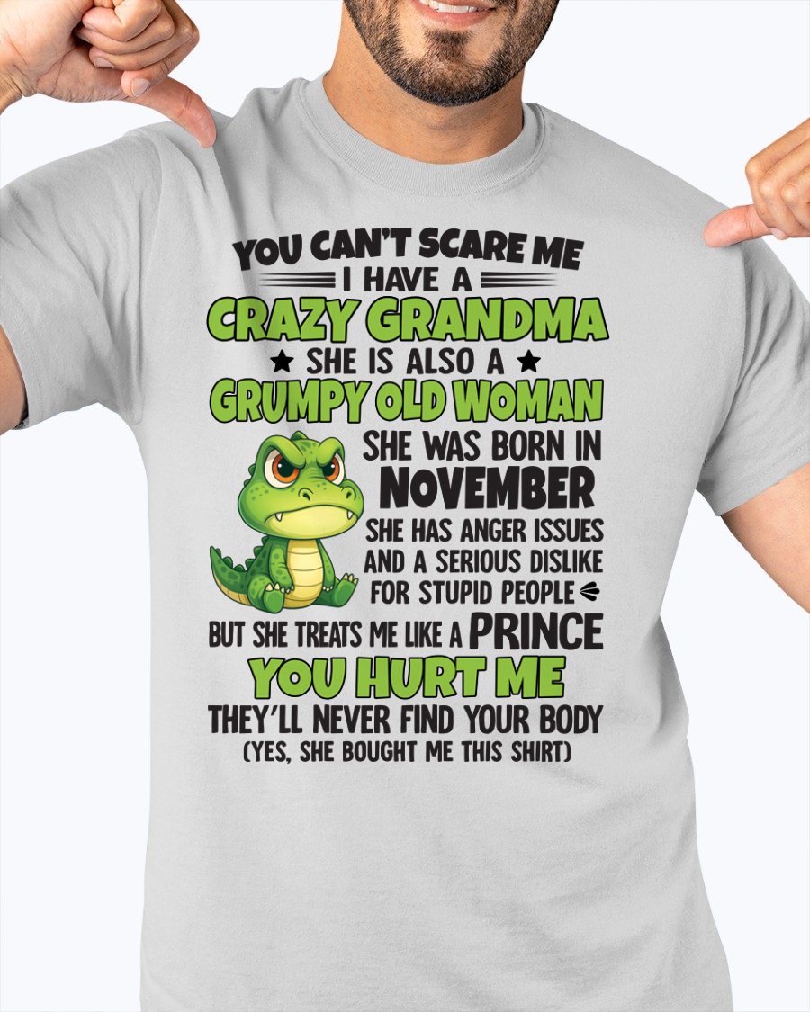 NOVEMBER - YOU CAN'T SCARE ME - FOR GRANDSON - GIFT FROM GRANDMA - virgo11 (SKU09-85-11)