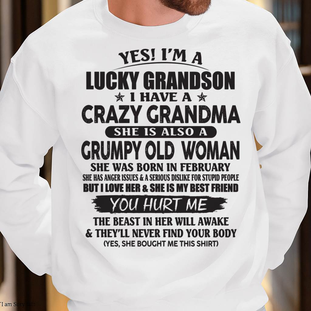FEBRUARY - LUCKY GRANDSON OF CRAZY GRANDMA -  FROM GRANDMA - virgo02 (SKU10-173-02)